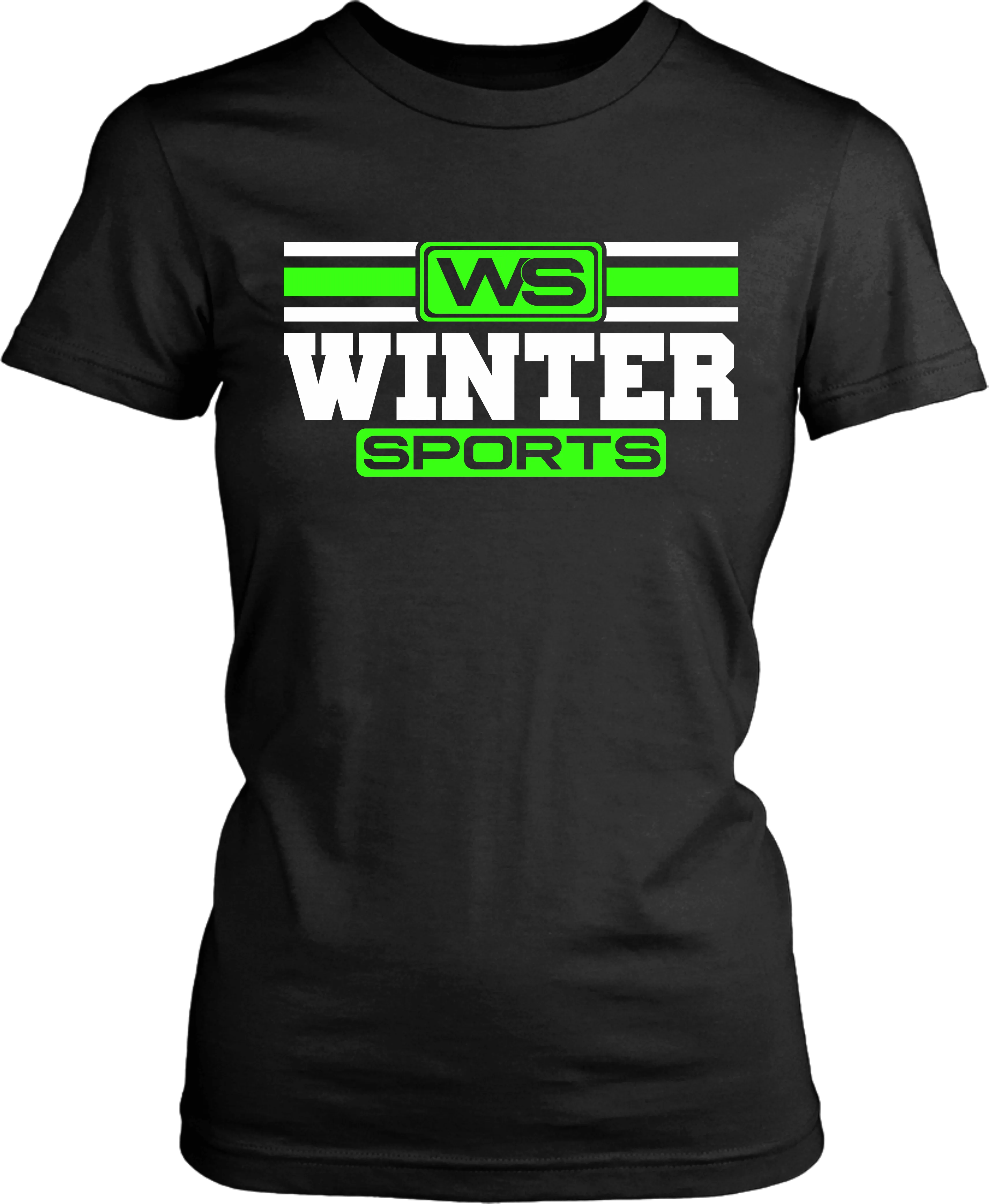 WS - Winter Sports T- Shirt Lime Green