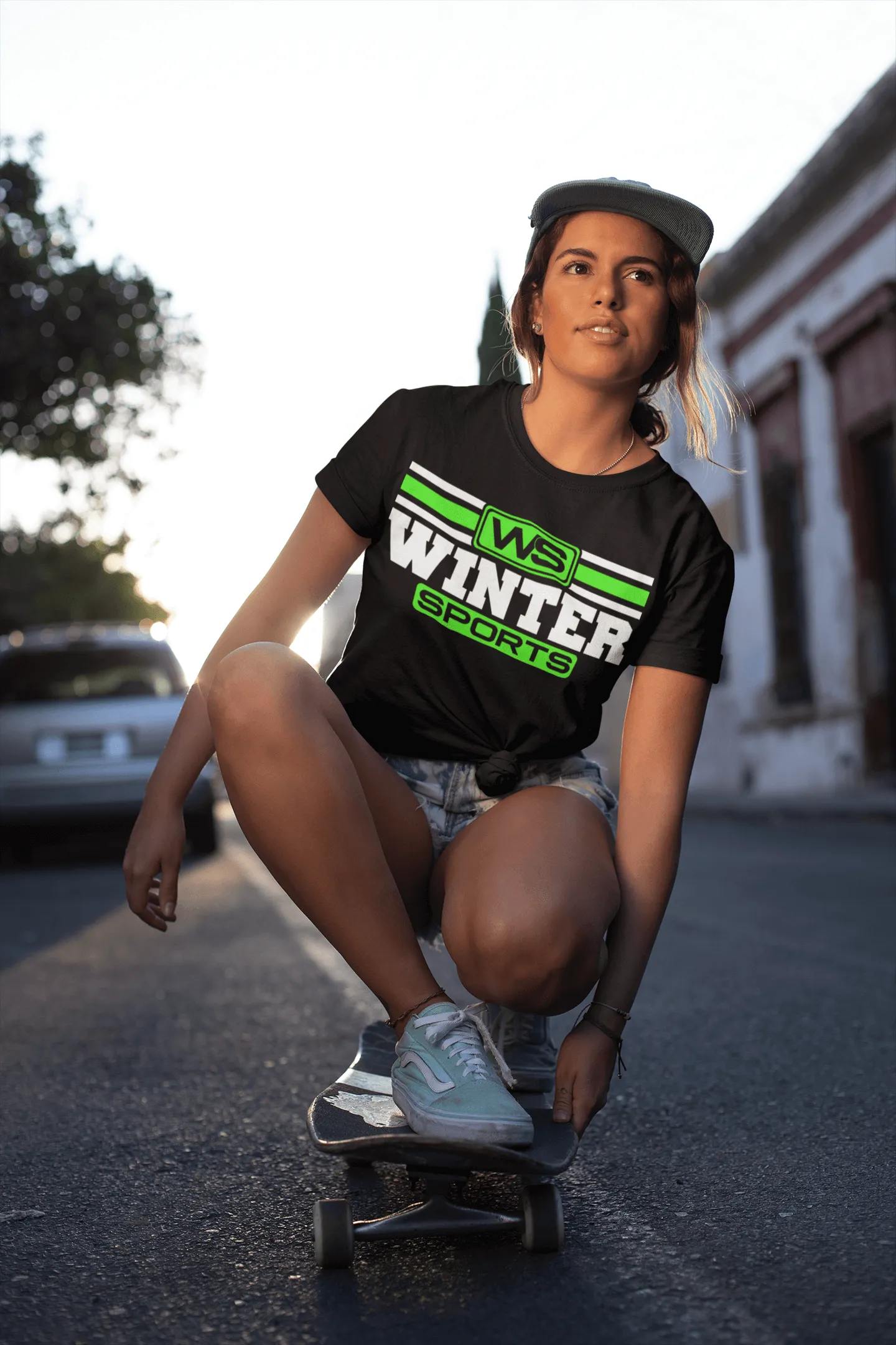 WS - Winter Sports T- Shirt Lime Green