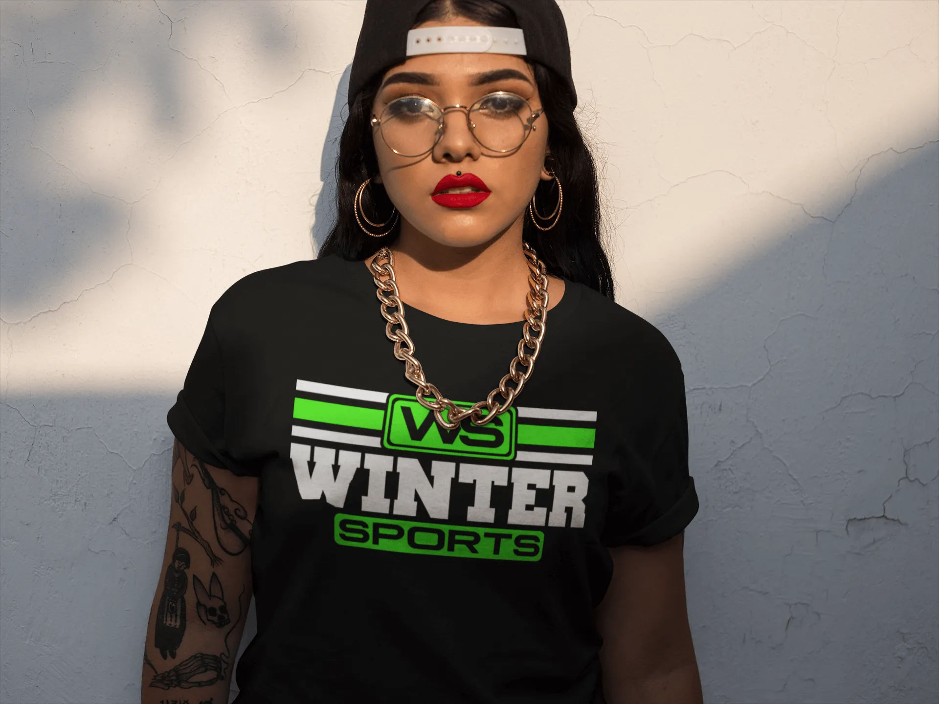 WS - Winter Sports T- Shirt Lime Green