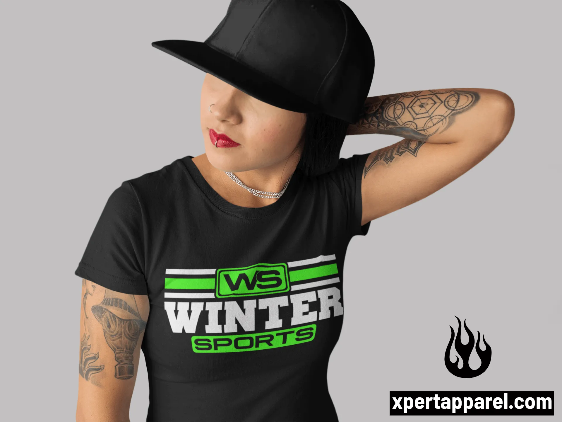 WS - Winter Sports T- Shirt Lime Green